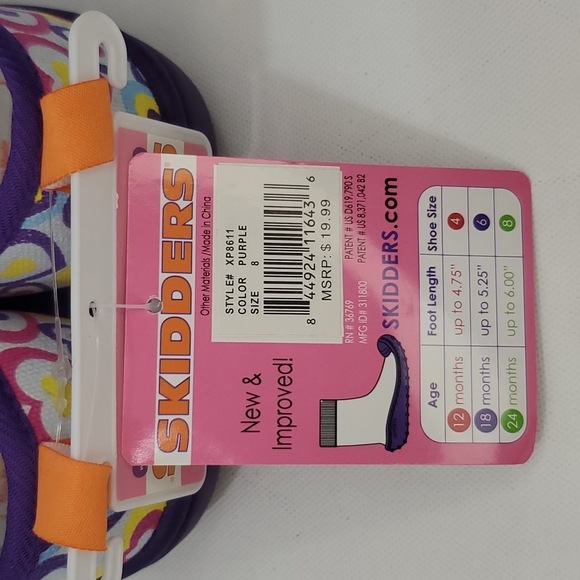 Skidders - Skidproof shoes purple hearts  24 months - Picture 4 of 8